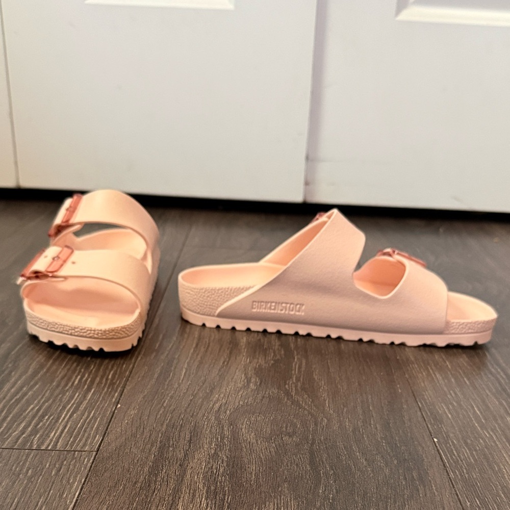 Birkenstock Arizona Essentials EVA Pink Slides - Size 38 (US 7/7.5) NEW